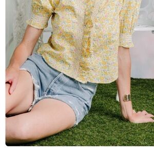 Love the Label Zuri yellow, floral blouse